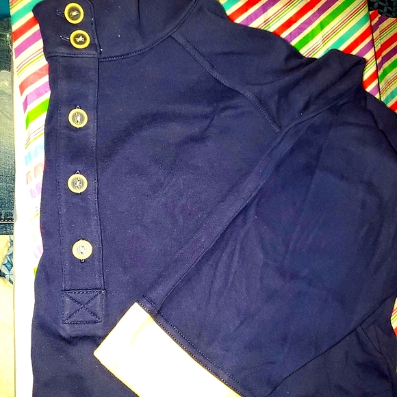 NWOT QVC Sports Savvy blue and yellow shirt - Picture 2 of 6